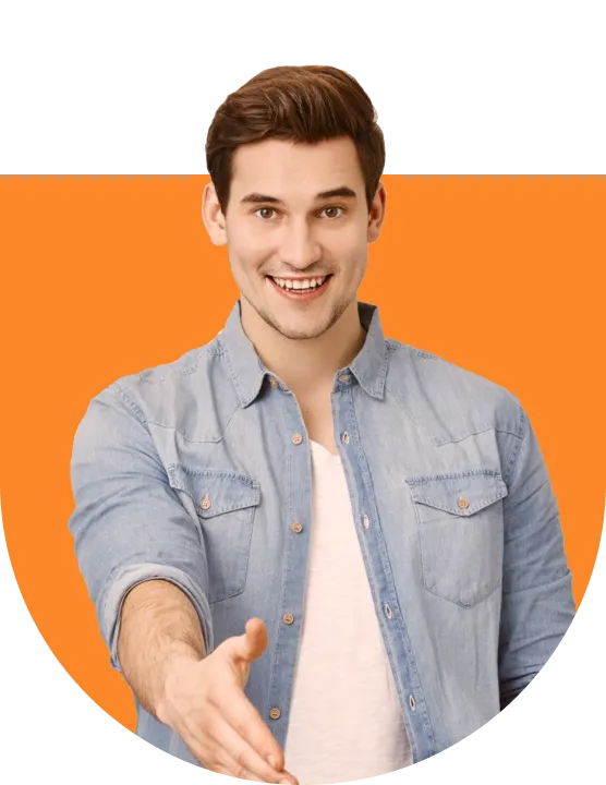 A man smiling and giving a thumbs up gesture, expressing approval or encouragement to someone nearby.